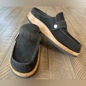 Project Cloud - Carline Black Suede Clogs Women’s Size 7